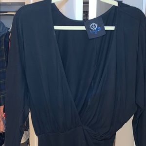 Black long sleeve bodysuit